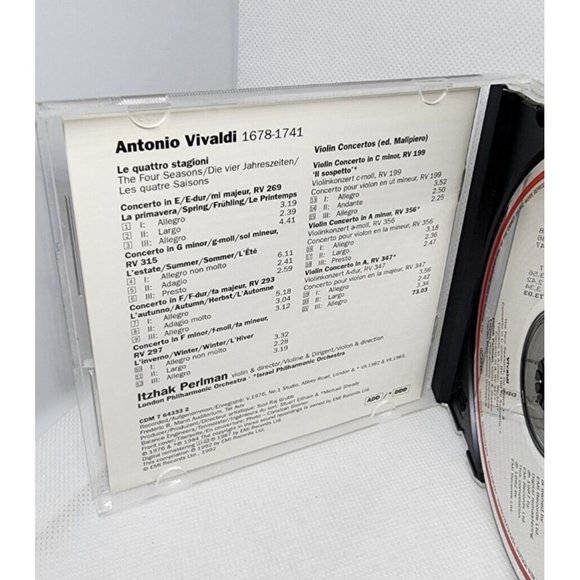 Itzhak Perlman Vivaldi The Four Seasons 3 Violin Concertos CD EMI Classics - Picture 11 of 11